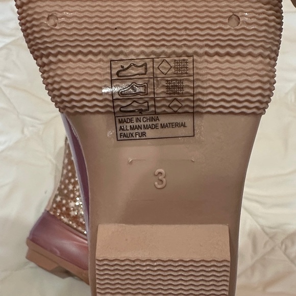 NEW Stylish Pink Star-Patterned Women's Boots size 3 - Picture 5 of 5